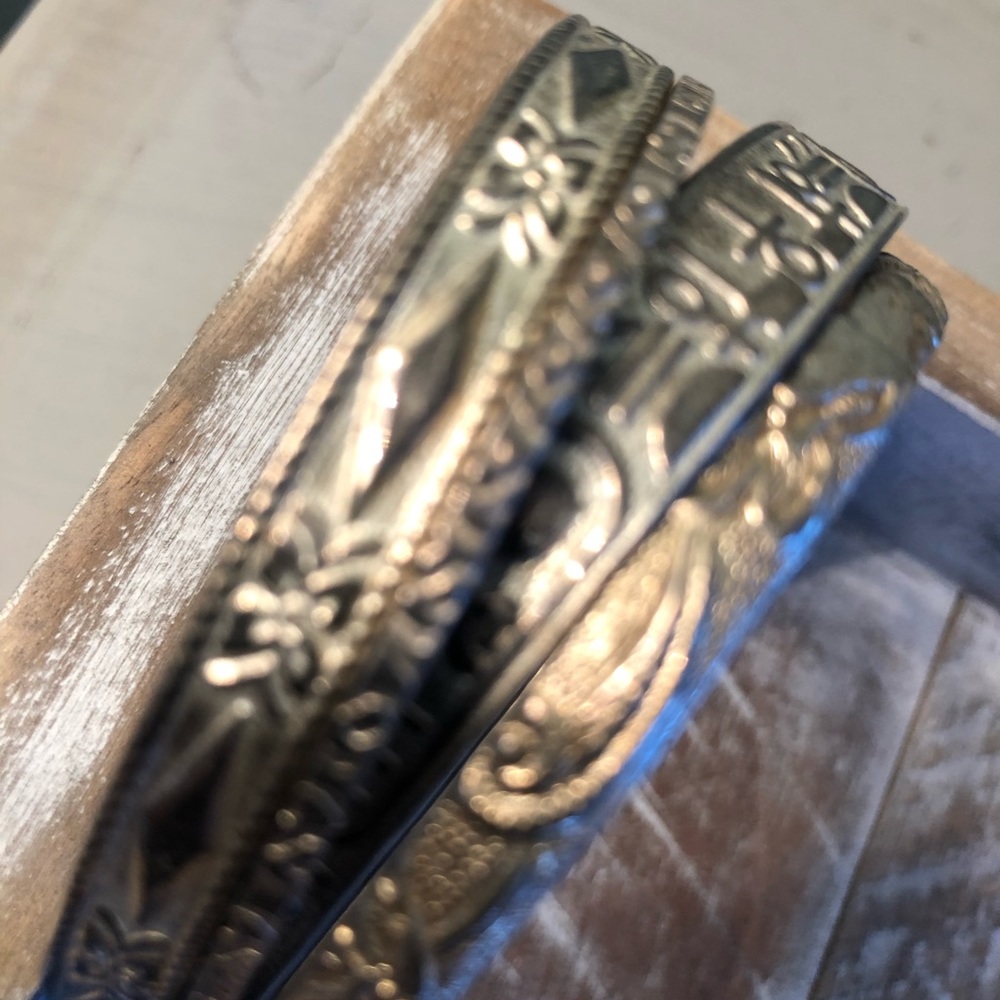 Silver/golden set of bangles .... - Picture 3 of 8